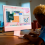 iMac 24-inch, A2438, SILVER, M1 chip with 8C CPU and 8C GPU, 16-core Neural Engine, 16GB  unified memory, Gigabit Ethernet, Two 