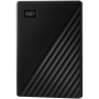 HDD Extern WD My Passport 1TB, 256-bit AES hardware encryption, Backup Software, Slim, USB 3.2 Gen 1 Type-A up to 5 Gb/s, Black