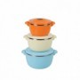 SET 3 CASEROLE TERMICE 2+4+6L,BELLY BLUE