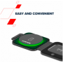 CANYON WS-305, Foldable 3in1 Wireless charger with case, touch button for Running water light, Input 9V/2A,  12V/1.5AOutput 15W/