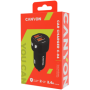 CANYON C-04 Universal 2xUSB car adapter, Input 12V-24V, Output 5V-2.4A, with Smart IC, black rubber coating with silver electrop
