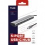 Hub Trust Halyx 5 x USB-C, gri
